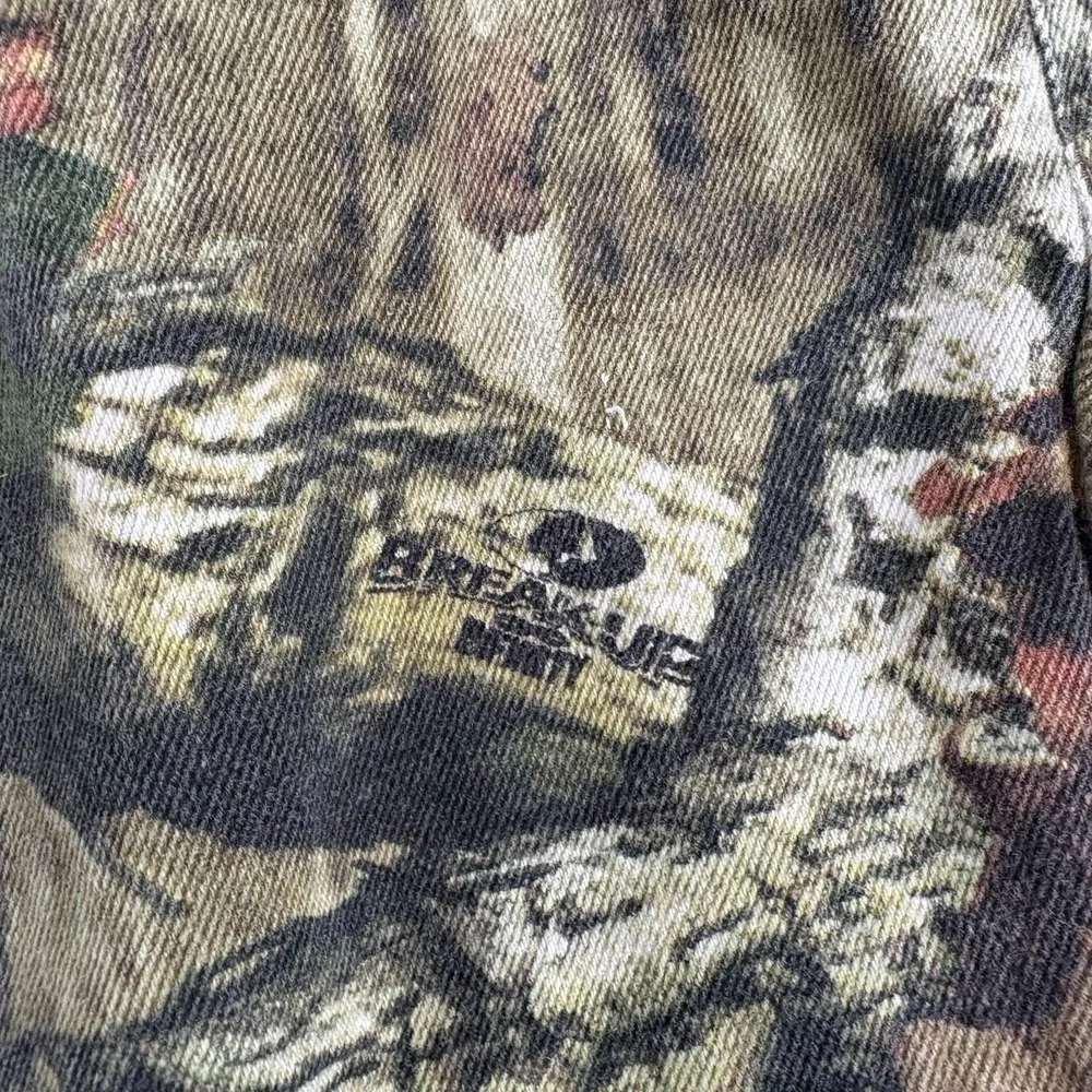 Cabelas Mossy Oak Break Up Hunting Pants Mens 34 Reg Green‎ Camo Cargo Pockets